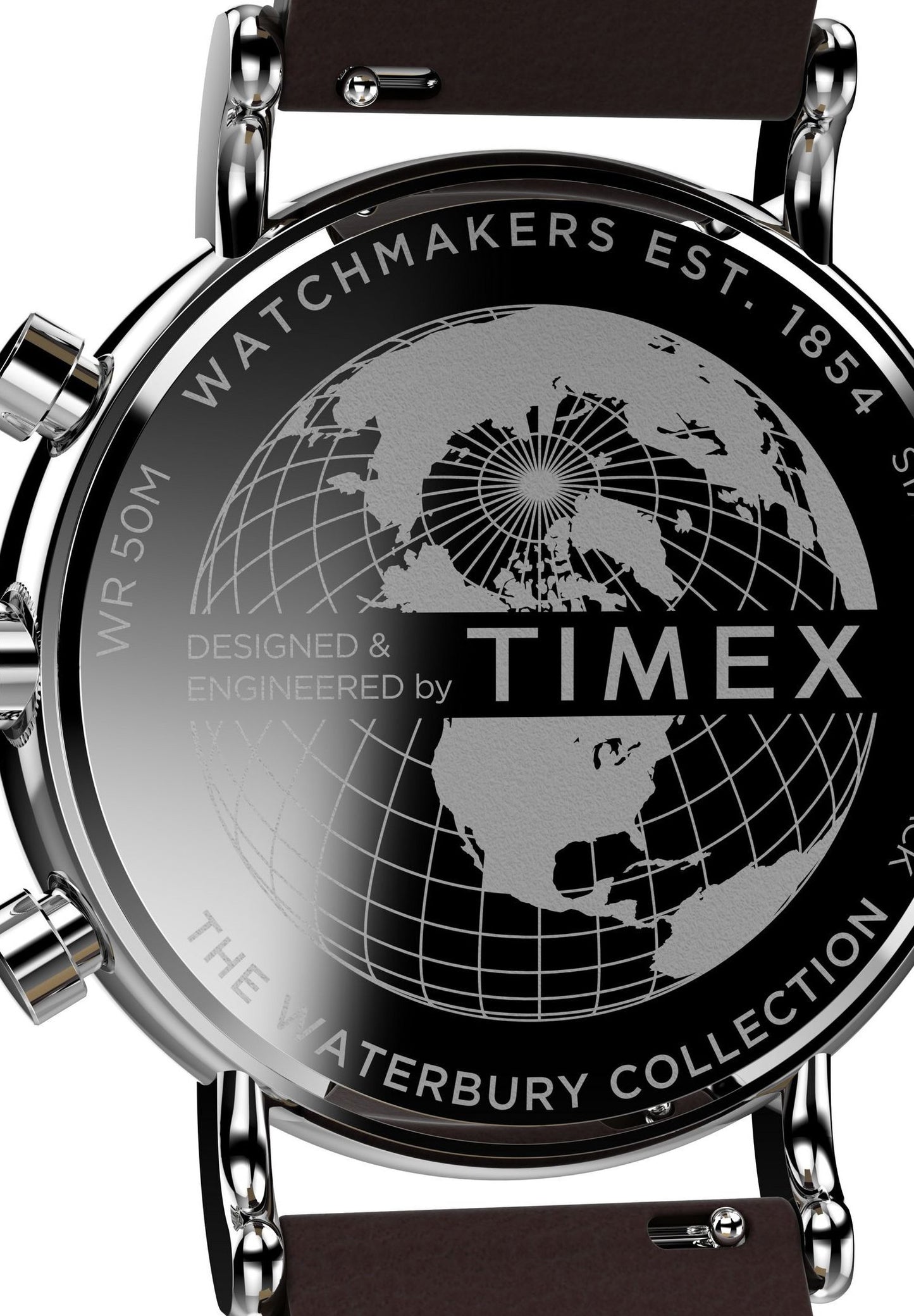 Timex WATERBURY STANDARD COIN EDGE - Chronograph watch - brown and silver coloured