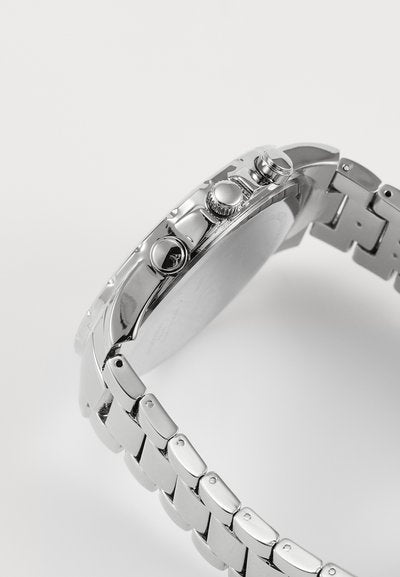 Wristly Chronograph watch - silver black
