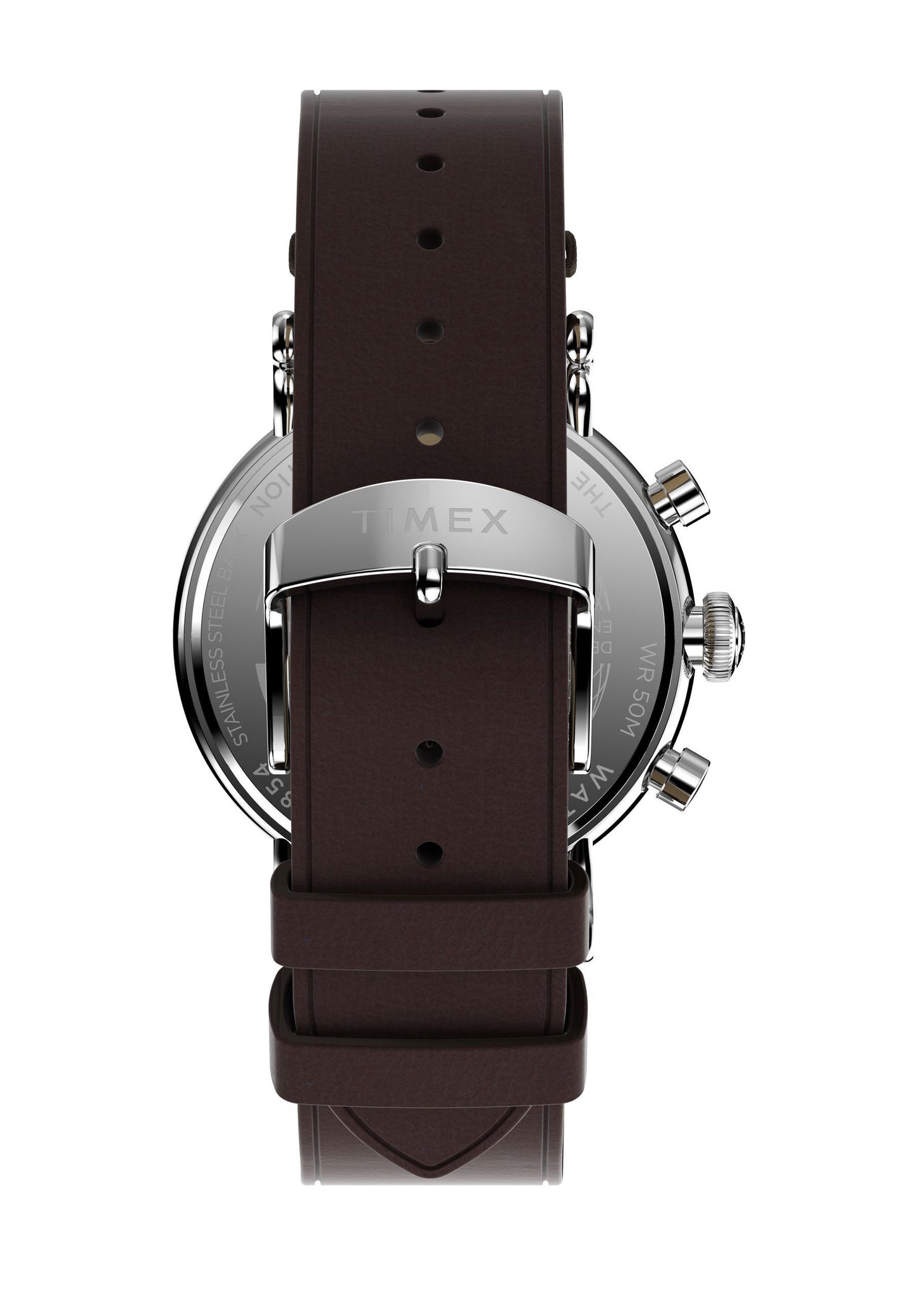 Timex WATERBURY STANDARD COIN EDGE - Chronograph watch - brown and silver coloured