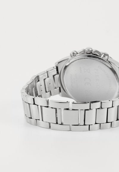 Wristly Chronograph watch - silver black